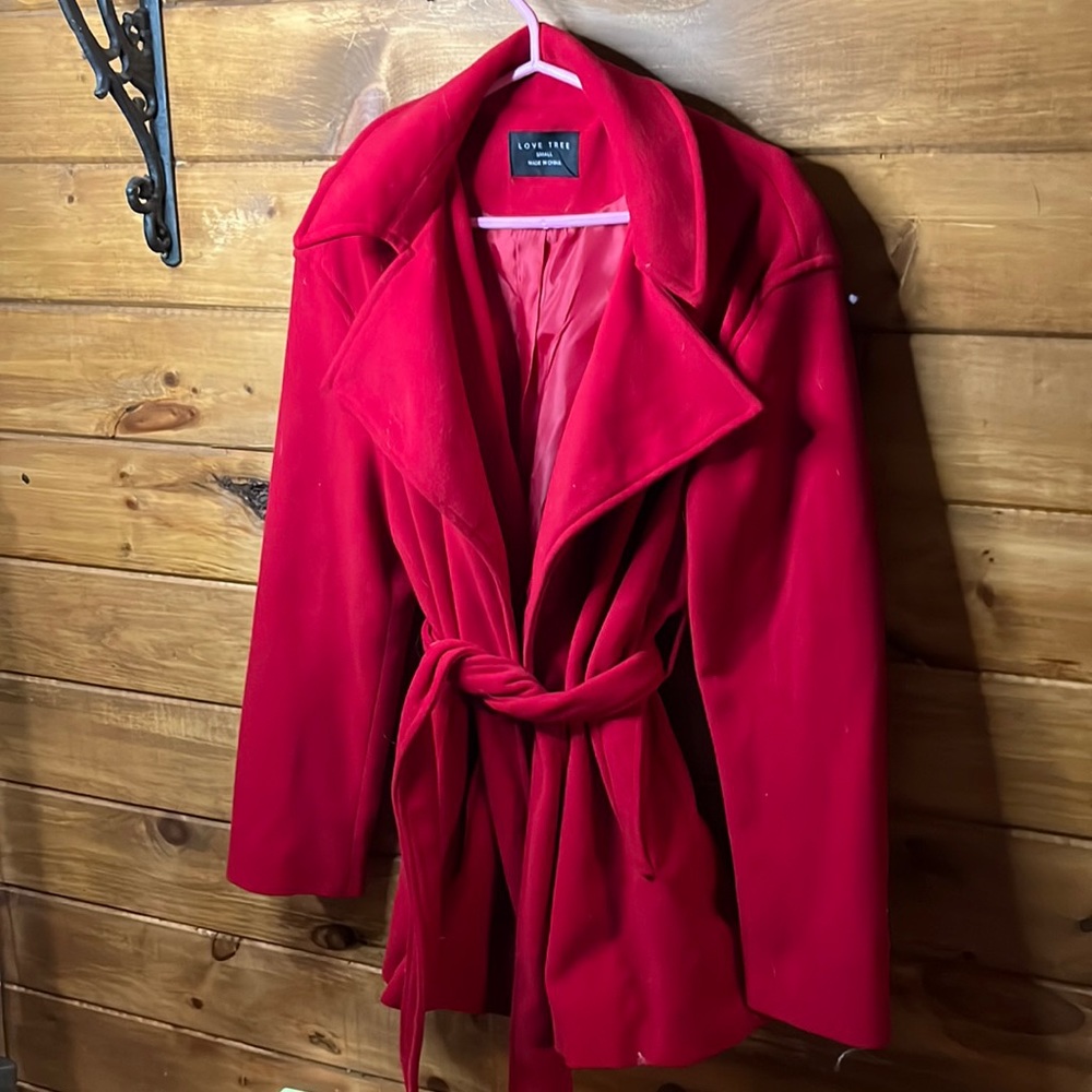 Belted trench velour